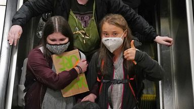 COP26: Greta Thunberg arrives in Glasgow   